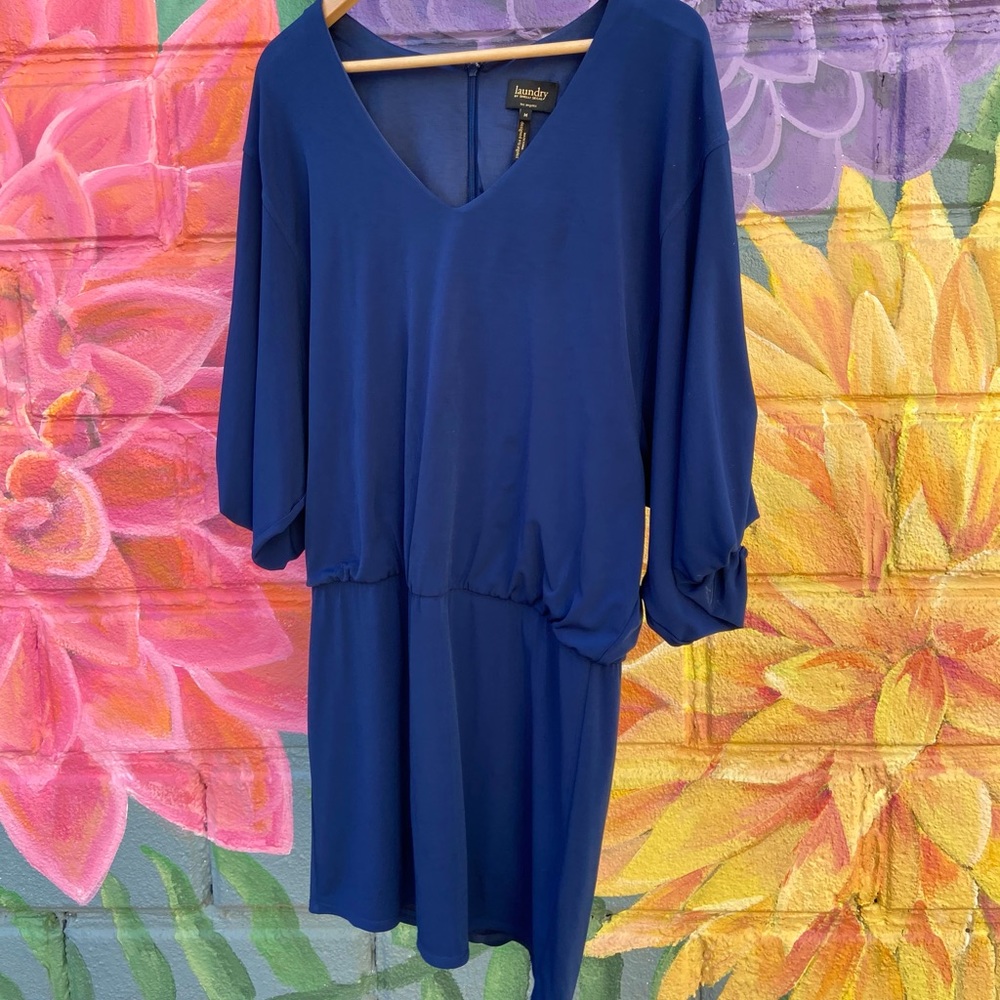 Laundry by Shelli Segal blue party dress